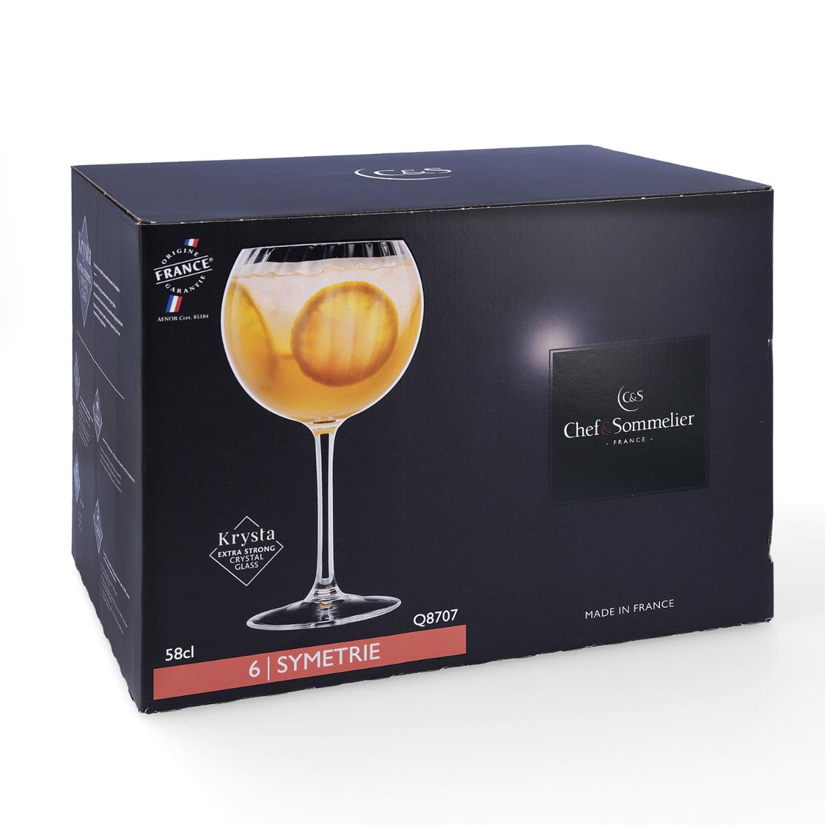 6 x Chef & Sommelier Symetrie Balloon Gin Glass 58cl - Image 7