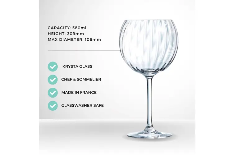 6 x Chef & Sommelier Symetrie Balloon Gin Glass 58cl - Image 8
