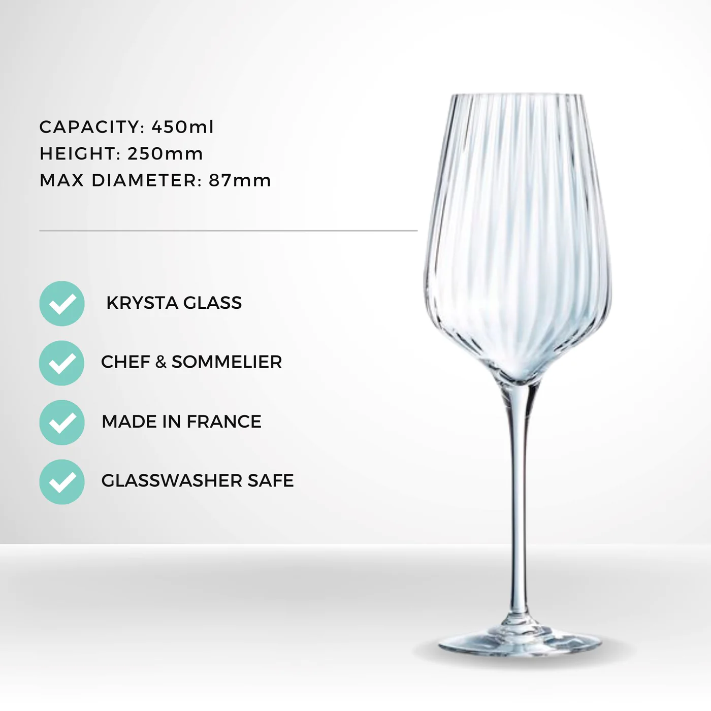 6 x Chef & Sommelier Symetrie Wine Glass 45cl - Image 4