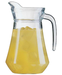 6 x Arcoroc Glass Jugs 1Ltr