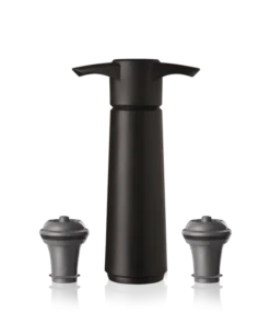 Vacu Vin Wine Saver Black Pump & 2 Stoppers